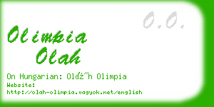 olimpia olah business card